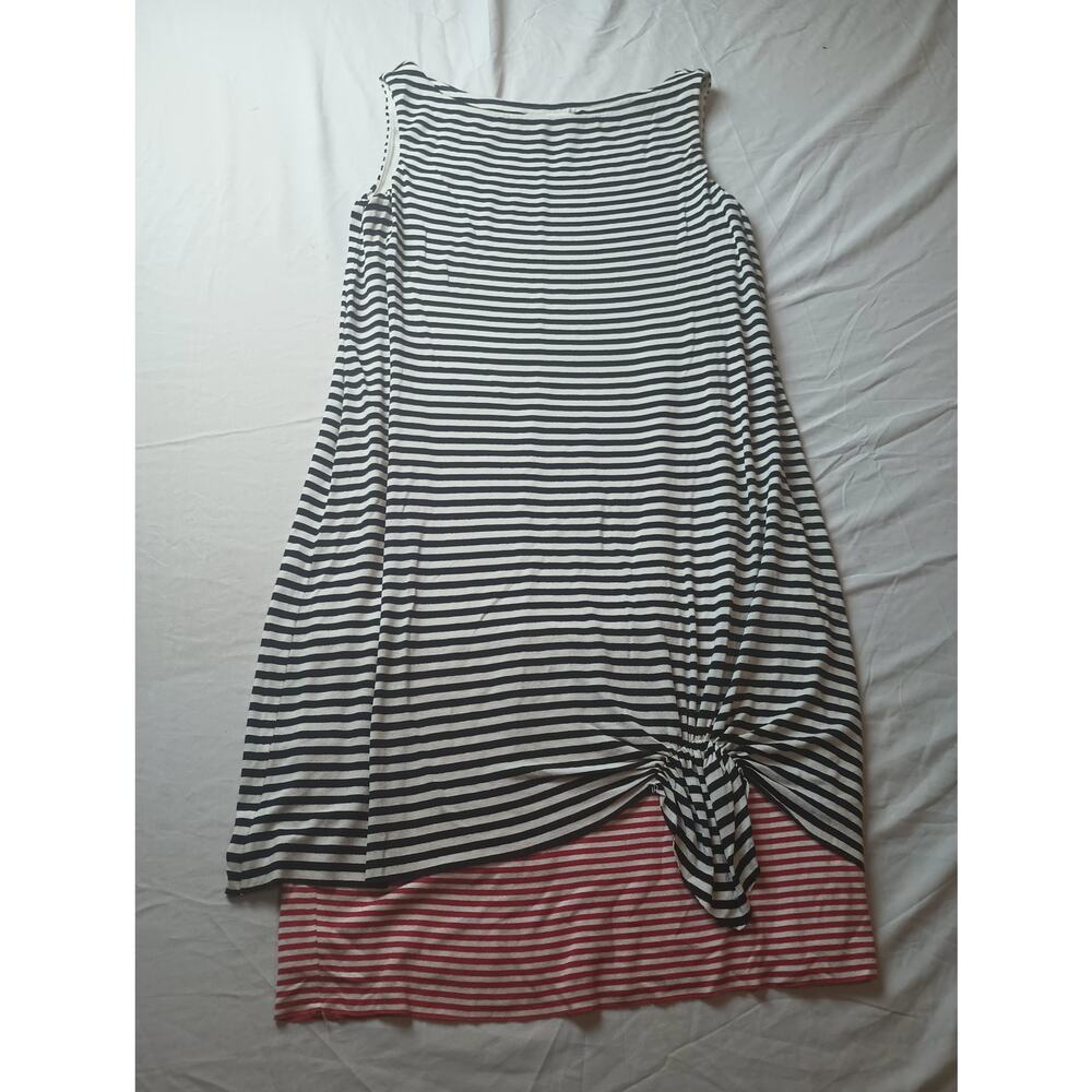 Bailey/44‎ Red Black White Striped Tank Knot Dress Mini Women XS Career Classy